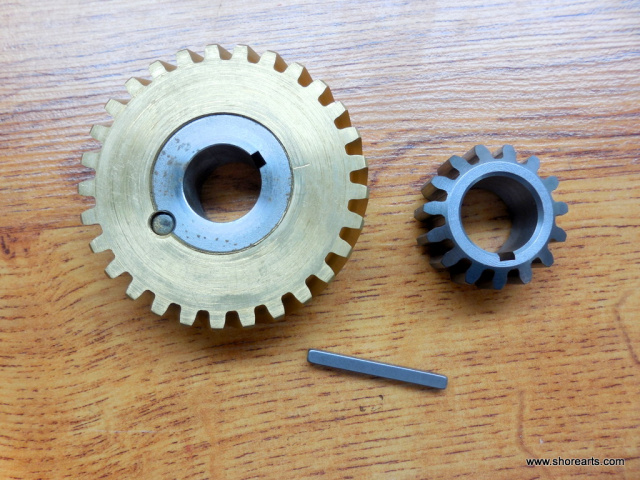 HOBART MIXER 00-124748 00-124751-3 A-120-A-200 WORM WHEEL & 15 TOOTH GEAR W/ KEY